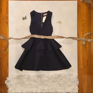 Altar’d State Navy Peplum Dress